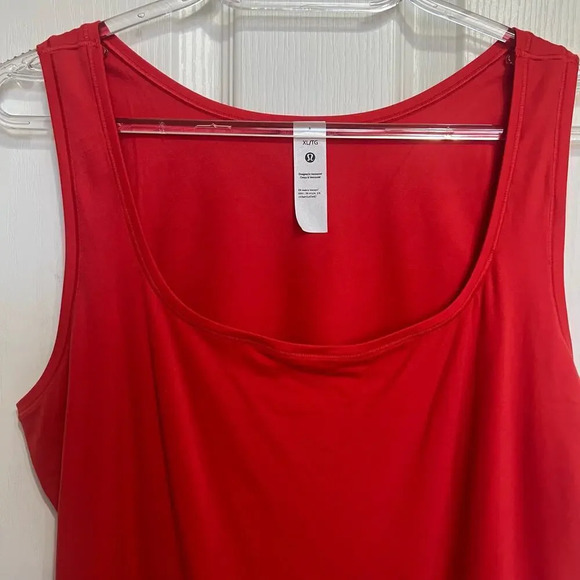 Lululemon NWT Red Soft Nulu Square Neck Bodysuit Sleeveless Thong Cut - Picture 8 of 11